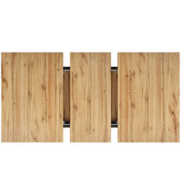 Abrihome Dining Table Telescopic Table (119-158.5X80 Cm), Extendable Kitchen Table For Living Room, Wood Finish - thumbnail 7