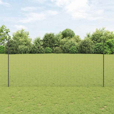 Berkfield Fence Posts Height Adjustable 22 Pcs Grey 160 Cm Steel - image 1