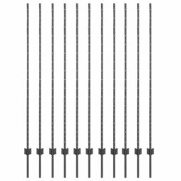Berkfield Fence Posts Height Adjustable 22 Pcs Grey 160 Cm Steel - thumbnail 2