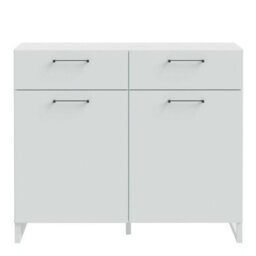 Wyld Haus Innsbruck Light Grey Wooden 2 Door 2 Drawer Storage Chest - thumbnail 3