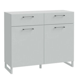 Wyld Haus Innsbruck Light Grey Wooden 2 Door 2 Drawer Storage Chest - thumbnail 2