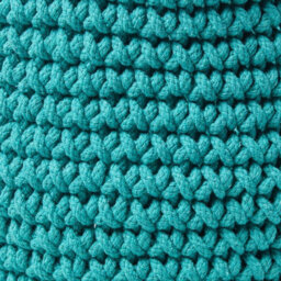 Homescapes Teal Green Cotton Knitted Round Storage Basket, 42 X 37 Cm - thumbnail 3