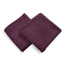 Deconovo Set Of 2 Corduroy Cushion Covers 50Cm X 50Cm, 20X20 Inches Grid Square Pillowcases For Boys Bedroom(Aubergine, 2 Pieces) - thumbnail 2