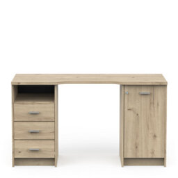 FurniComp LTD Furnicomp Arielle 1 Door 3 Drawer Large Oak Office Desk - thumbnail 4