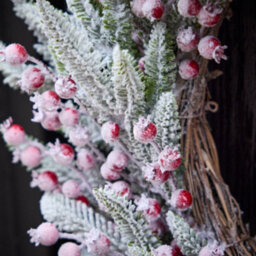 Dibor Hampton Frosted Berries Festive Decor Autumn-Winter Wreath Front Door Christmas Wreath 50Cm - thumbnail 3