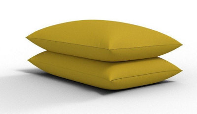 CHILIMILII Polycotton Pair Of Pillowcases Plain Dyed Housewife Pillow Covers 50X75 Cm