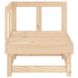 Walplus Outdoor Garden Corner Sofa For Patio Balcony Poolside Furnitures 2 Pcs Solid Wood Pine - Cushion Not Included - thumbnail 3