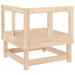 Walplus Outdoor Garden Corner Sofa For Patio Balcony Poolside Furnitures 2 Pcs Solid Wood Pine - Cushion Not Included - thumbnail 5
