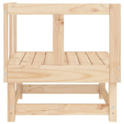 Walplus Outdoor Garden Corner Sofa For Patio Balcony Poolside Furnitures 2 Pcs Solid Wood Pine - Cushion Not Included - thumbnail 4