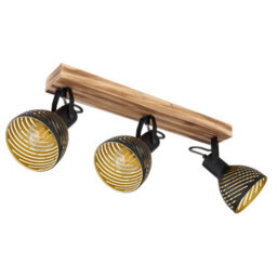 Luminosa Lighting Luminosa Lenna Ceiling Spotlight Bar Dark Brown 3X E27 - thumbnail 2