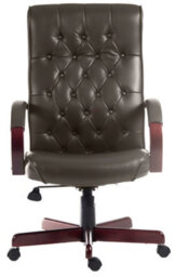 Teknik Warwick Bonded Leather Faced Reclining Executive Office Swivel Chair Brown - thumbnail 2