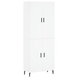Berkfield Highboard White 69.5X34X180 Cm Engineered Wood - thumbnail 2
