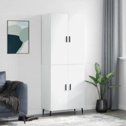 Berkfield Highboard White 69.5X34X180 Cm Engineered Wood - thumbnail 1