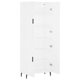 Berkfield Highboard White 69.5X34X180 Cm Engineered Wood - thumbnail 4