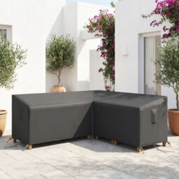 Outsunny V-Shaped Sectional Sofa Cover Waterproof Anti-Uv, Black - thumbnail 9
