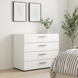 Wyld Haus Daejeon White Wooden Chest 4 Drawers - thumbnail 1