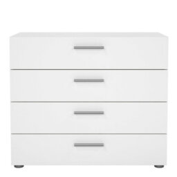 Wyld Haus Daejeon White Wooden Chest 4 Drawers - thumbnail 3