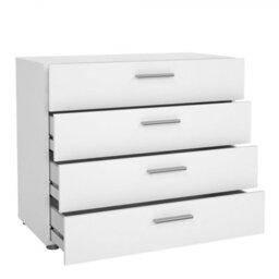 Wyld Haus Daejeon White Wooden Chest 4 Drawers - thumbnail 5