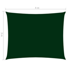Berkfield Sunshade Sail Oxford Fabric Rectangular 3X4 M Dark Green - thumbnail 6