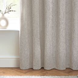 furn. Clara Natural Woven Lined Eyelet Curtains (W)117Cm (L)137Cm, Pair - thumbnail 3