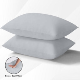 Ameha Pillowcase Pair Silver Microfiber Pillowcase-Soft Envelope Closure Pillowcase, Machine Washable Bedding Pillow Cover 50X75Cm - thumbnail 9