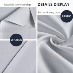 Ameha Pillowcase Pair Silver Microfiber Pillowcase-Soft Envelope Closure Pillowcase, Machine Washable Bedding Pillow Cover 50X75Cm - thumbnail 3