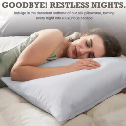 Ameha Pillowcase Pair Silver Microfiber Pillowcase-Soft Envelope Closure Pillowcase, Machine Washable Bedding Pillow Cover 50X75Cm