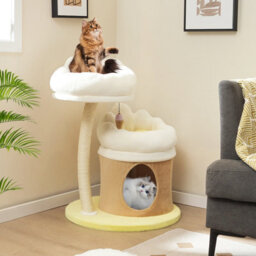 Costway 83Cm Cat Tree Indoor Cat Tower With Condo & Sisal Scratching Post - thumbnail 4