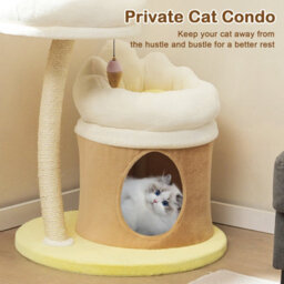Costway 83Cm Cat Tree Indoor Cat Tower With Condo & Sisal Scratching Post - thumbnail 7