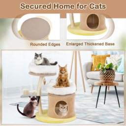 Costway 83Cm Cat Tree Indoor Cat Tower With Condo & Sisal Scratching Post - thumbnail 9