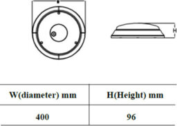 Luminosa Lighting Luminosa Knightsbridge 230V Ip54 22W Led Bulkhead With Sensor 4000K - Bl20Aleds - thumbnail 2