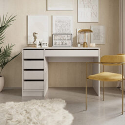 Arte Elegant Cashmere Desk H750mm W1200mm D550mm - Modern Design With Five Drawers - thumbnail 4