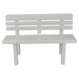 Urbn-Garden Urbn Garden White 2 Seater Plastic Garden Bench Weather Resistant Waterproof Outdoor Furniture - thumbnail 3