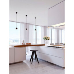 Luminosa Lighting Luminosa Conga Slim Pendant Ceiling Light Black Chrome Led 13W 922Lm 3000K - thumbnail 2