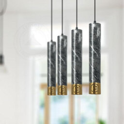 Nordic Pendant Light With Grey Aluminum Shade Marble Texture Cool White Adjustable Indoor Light For Cafe Bar Kitchen Bedroom - thumbnail 7