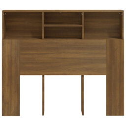Vidaxl Headboard Cabinet Brown Oak 120X19X103.5 Cm Headboard Cabinets - thumbnail 5