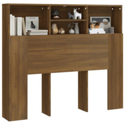Vidaxl Headboard Cabinet Brown Oak 120X19X103.5 Cm Headboard Cabinets - thumbnail 4
