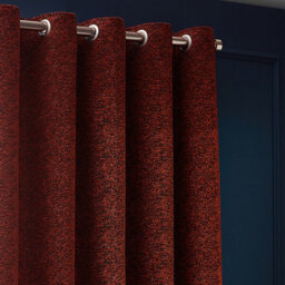Paoletti Galaxy Chenille Room Darkening Eyelet Curtain Pair, Copper, (W) 168 X (D) 137Cm - thumbnail 2