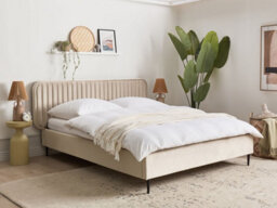 Beliani Bed Velvet Brin 160 X 200 Cm (Eu King Size) Taupe - thumbnail 2