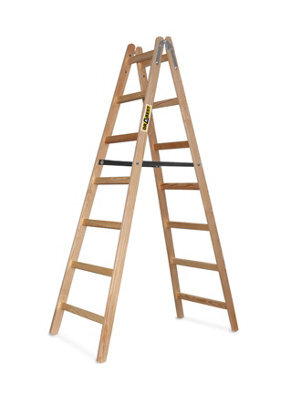 Drabest 2X7 Wooden Household Ladder 150 Kg - image 1