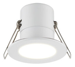 Luceco Matt White Fixed Led Fire-Rated Cool White Downlight 5W Ip65, Pack Of 6