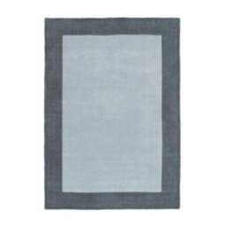 Grey Wool Rug, Geometric Rug With 25mm Thickness, Modern Rug For Living Room, Bedroom, & Dining Room-67 X 200Cm (Runner) - thumbnail 4