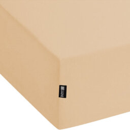 Beliani Fitted Sheet Janbu Cotton 90 X 200 Cm Beige - thumbnail 4