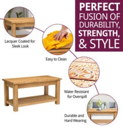 Hallowood Furniture Waverly Oak Coffee Table - thumbnail 2