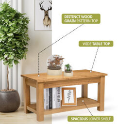 Hallowood Furniture Waverly Oak Coffee Table - thumbnail 5