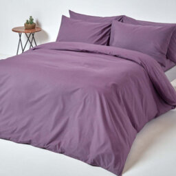 Homescapes Grape Egyptian Cotton Flat Sheet 200 Tc, Super King Size - thumbnail 4