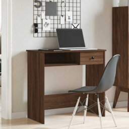 Berkfield Desk Brown Oak 80X40X75 Cm Engineered Wood - thumbnail 3