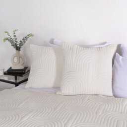 Ohs 2 Pack Arches Pinsonic Cushion Covers, Cream - 45 X 45Cm