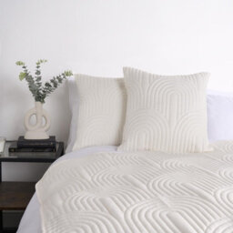 Ohs 2 Pack Arches Pinsonic Cushion Covers, Cream - 45 X 45Cm - thumbnail 2