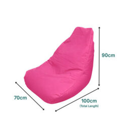 Yes-Online Outdoor Bean Bag Chair Pink Water Resistant Garden Lounger Seat - thumbnail 8